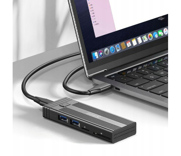 Zenwire Obudowa na dysk HUB USB-C 7w1 SSD M.2 NVME PCIE SATA SD - 1604620 - zdjęcie 4
